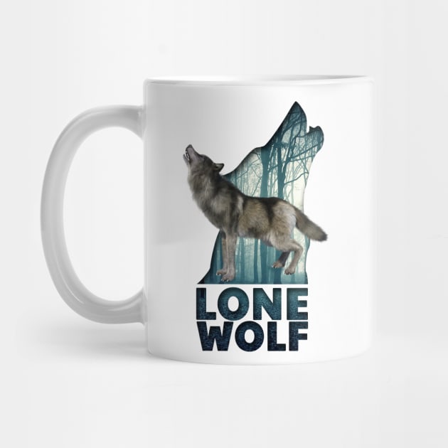 The lone wolf howls by Boss creative